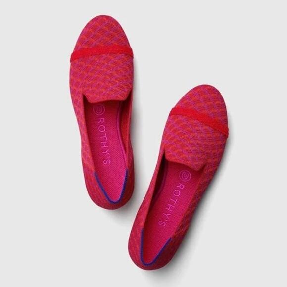 Rothy's‎ Pomegranate Grid Loafer Retired Women’s Size 8.5 - Picture 1 of 10